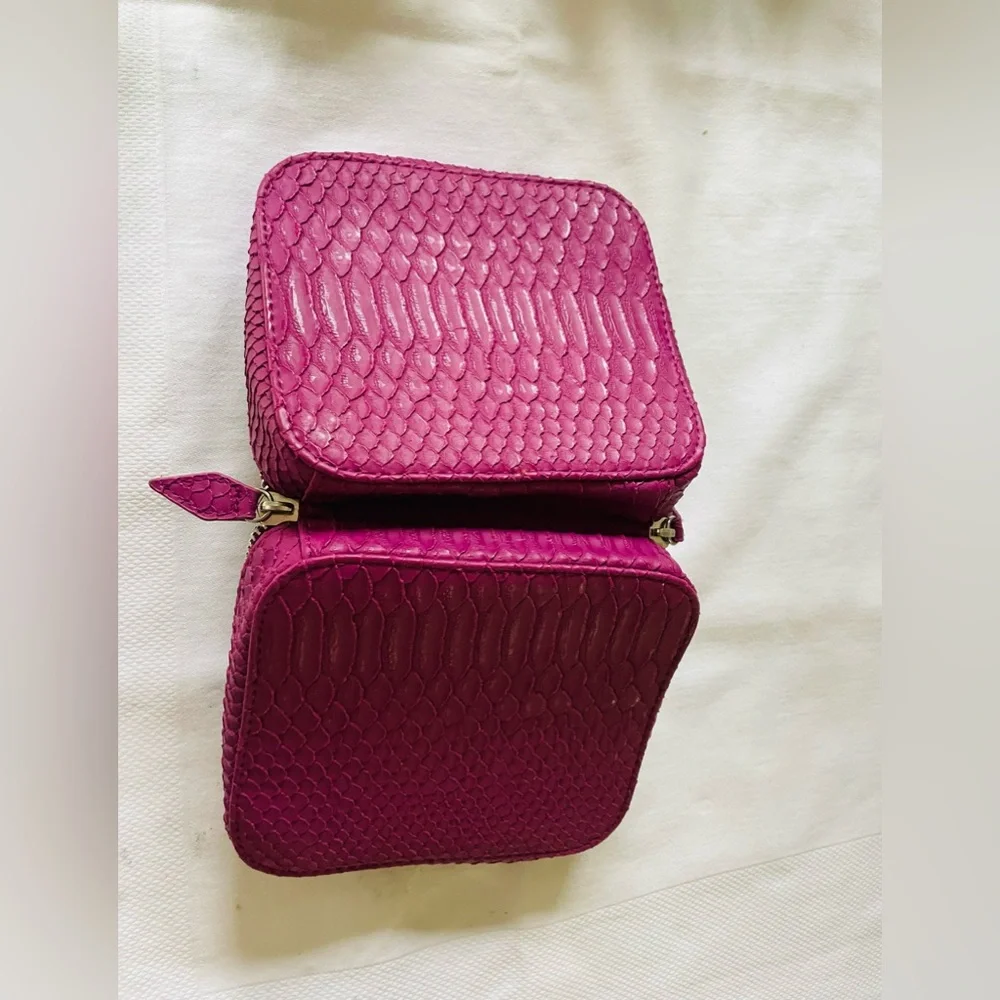 TRISH McEvoy embossed pink makeup planner